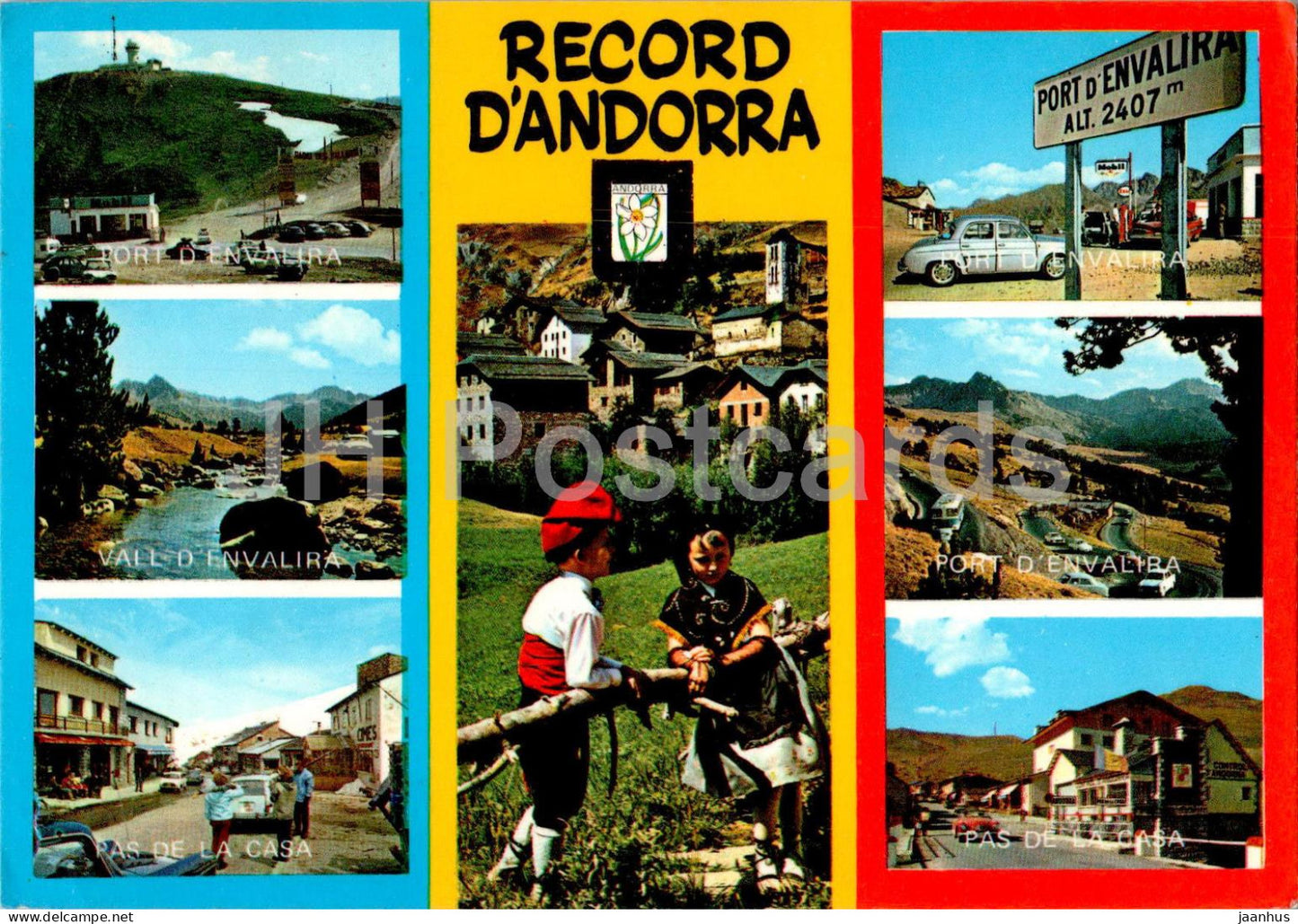 Valls D'Andorra - Record D'Andorra - different views - multiview - 41 - 1981 - Andorra - used - JH Postcards