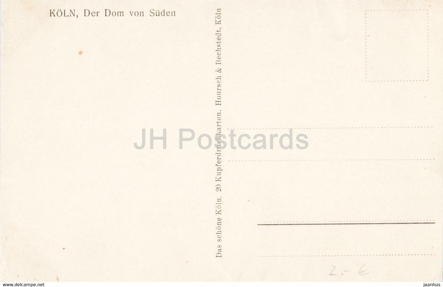 Cologne - Cologne - Der Dom von Suden - cathédrale - carte postale ancienne - Allemagne - inutilisée