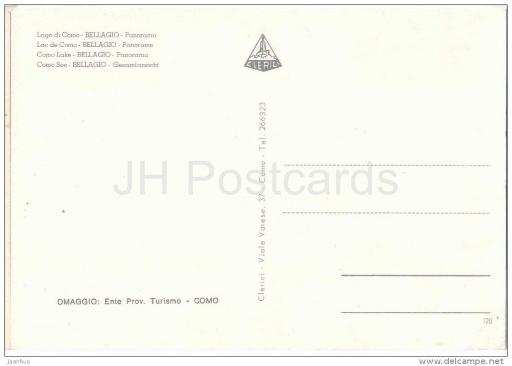 panorama - Bellagio - Lago di Como - Lombardia - 120 - Italia - Italy - unused - JH Postcards