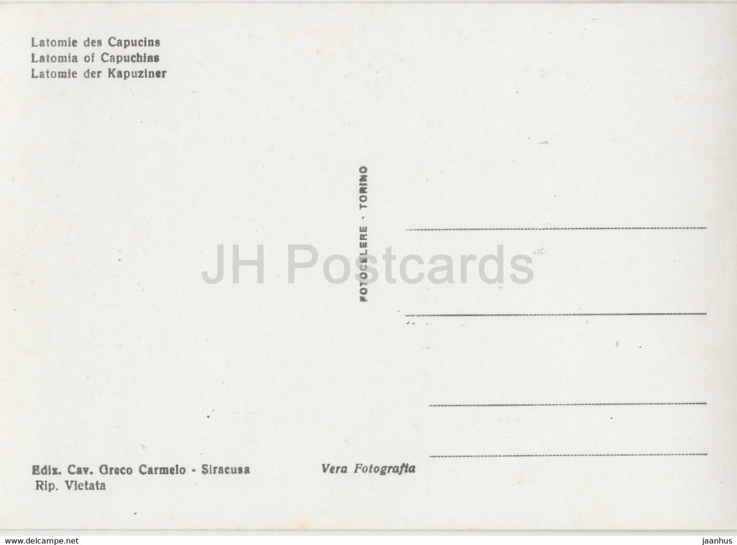 Siracusa - Latomia dei Cappuccini - Latomia of Capuchias - Italy - Italia - unused