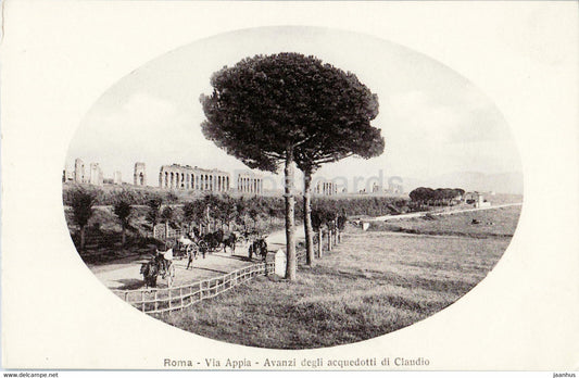 Roma - Rome - Via Appia - Avanzi degli acquedotti di Claudio - Claudius aqueduct - 26 - old postcard - Italy - unused - JH Postcards