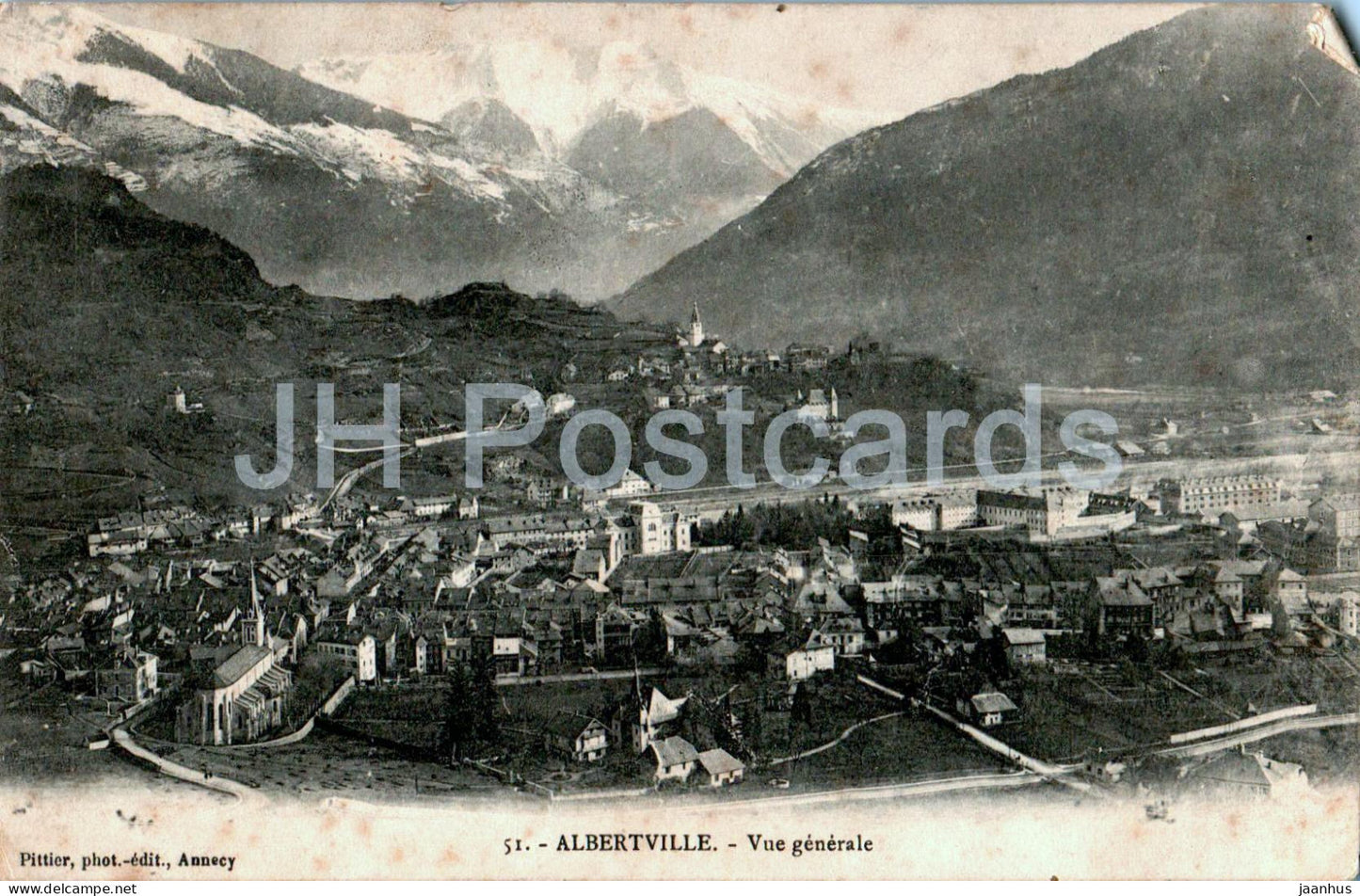 Albertville - Vue generale - 51 - old postcard - 1906 - France - used - JH Postcards