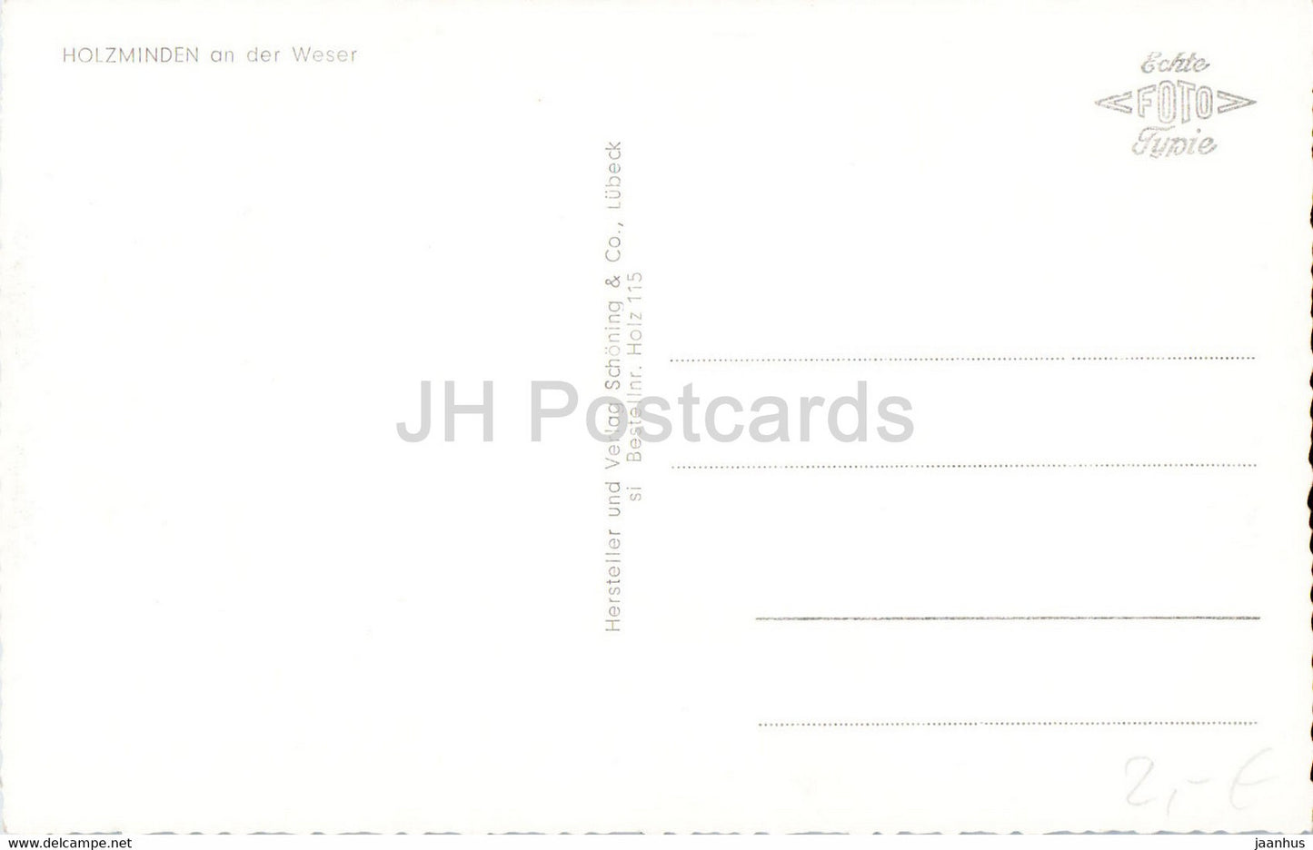 Holzminden an der Weser - old postcard - Germany - unused