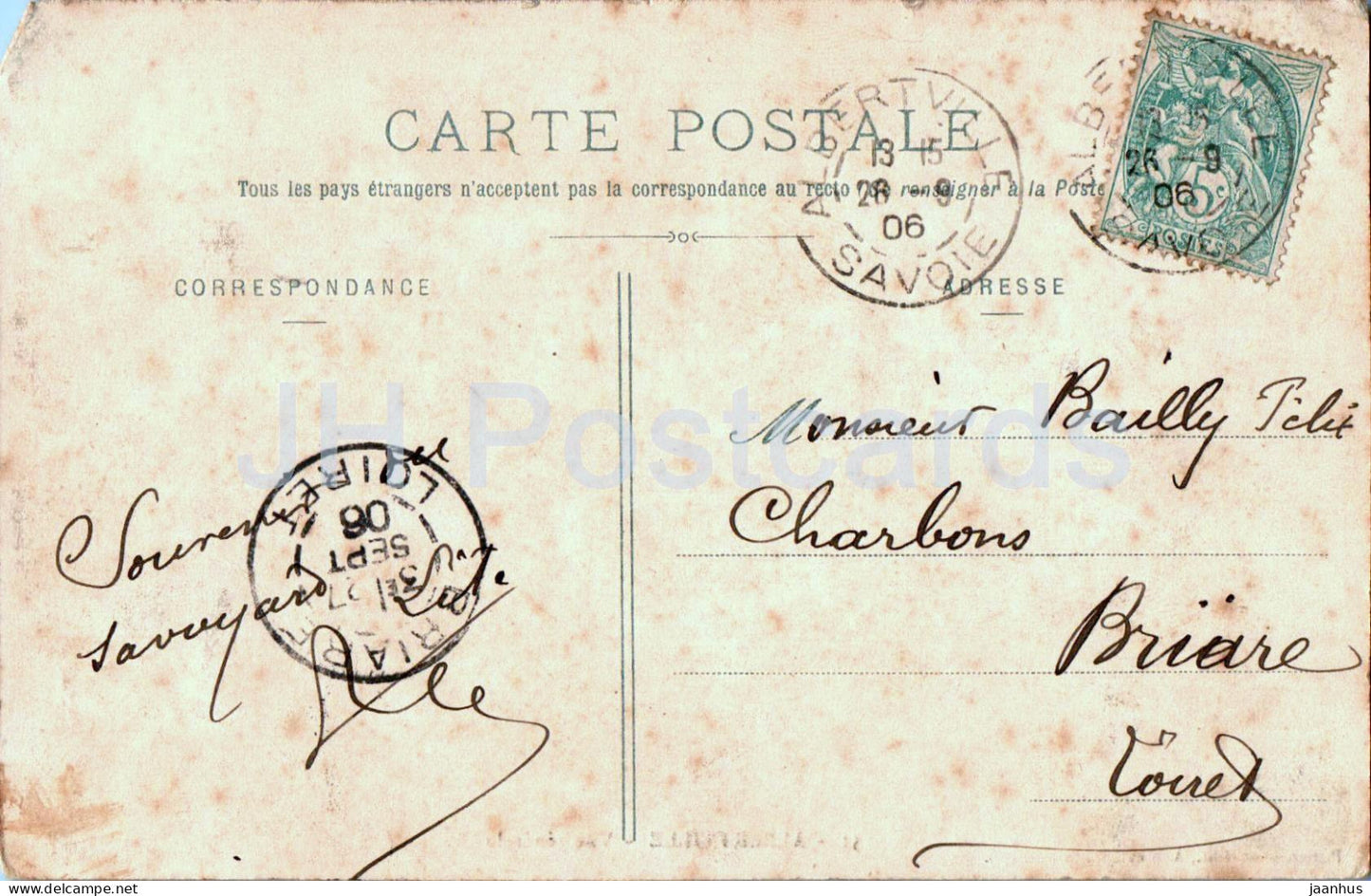 Albertville - Vue generale - 51 - alte Postkarte - 1906 - Frankreich - gebraucht 