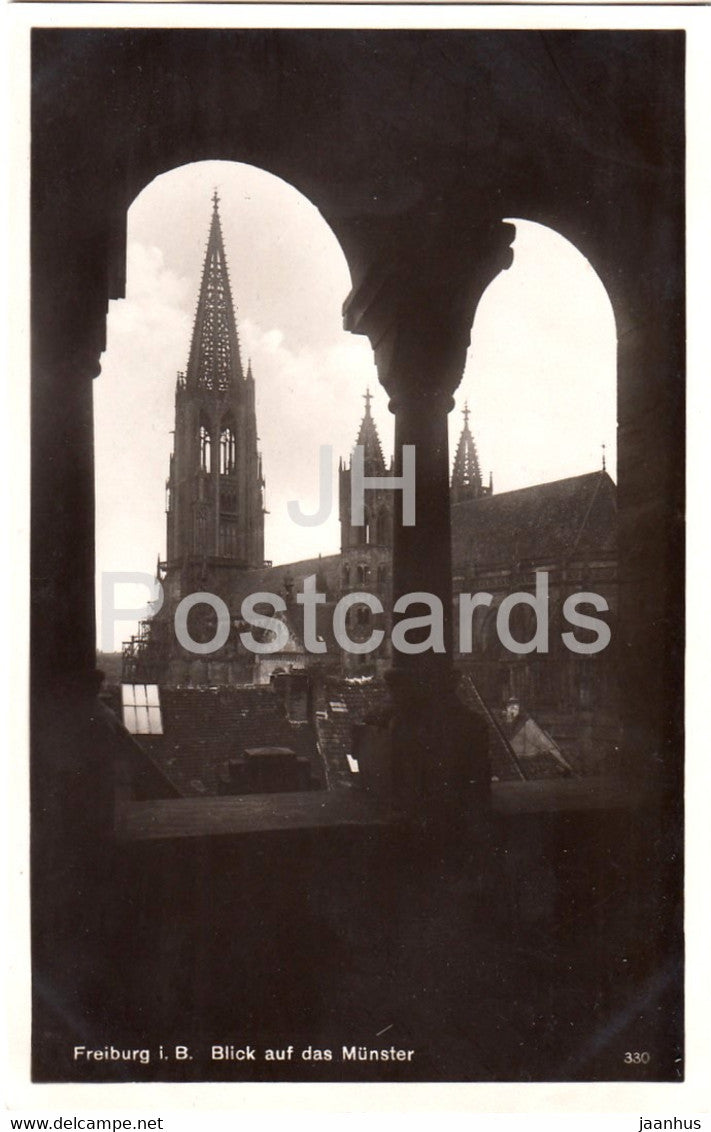 Freiburg i Br - Blick auf das Munster - cathedral - 330 - Germany - unused - JH Postcards