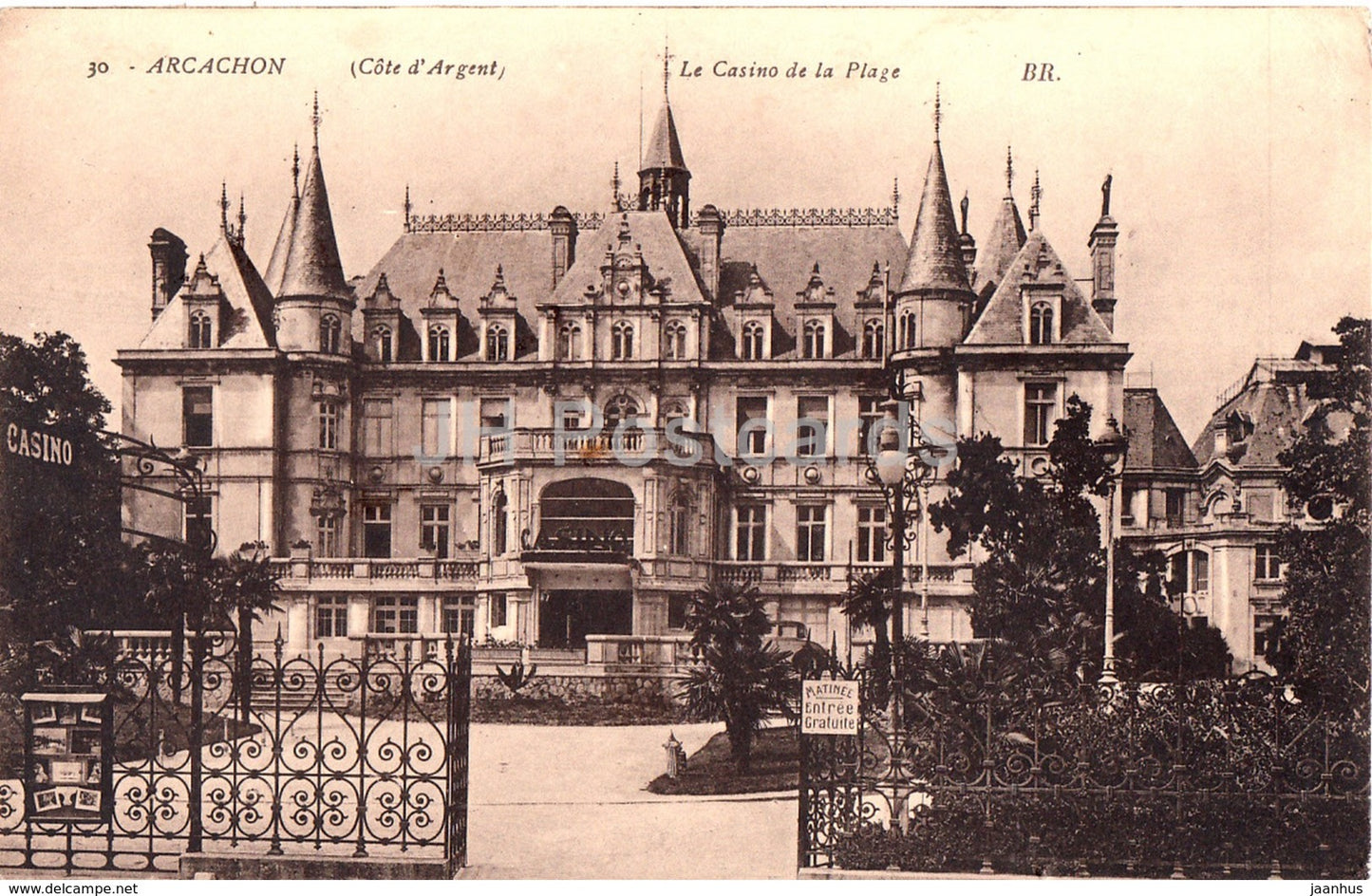 Arcachon - Cote d'Argent - Le Casino de la Plage - 30 - old postcard - France - unused - JH Postcards