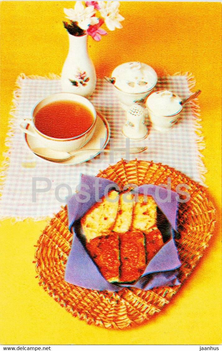 Croutons with cheese and tomato paste - recipes - dishes - cooking - 1982 - Russia USSR - unused - JH Postcards