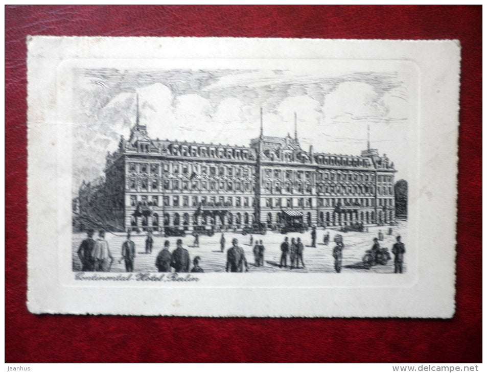 Continental hotel - gegenüber Bahnhof Friedrichstrasse Berlin - sent from Berlin to Estonia , Tartu - Germany - used - JH Postcards