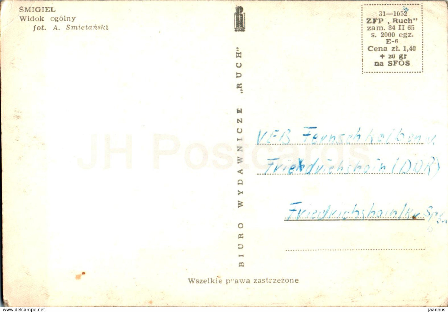 Smigiel - Widok ogolny - Gesamtansicht - alte Postkarte - Polen - gebraucht