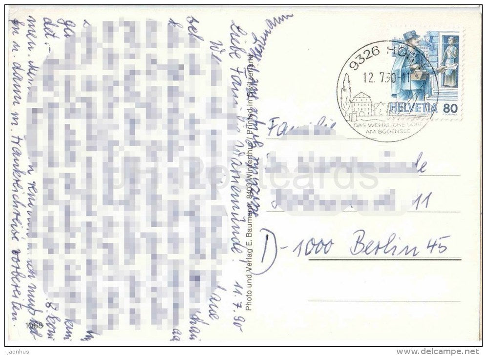 Bodensee - Romanshorn - Kreuzlingen - Rorschach - Arbon - 1068 - Switzerland - 1990 gelaufen - JH Postcards