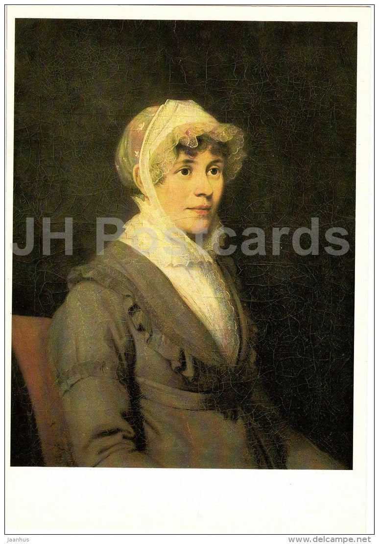 painting by O. Kiprensky - portrait of Ekaterina Petrovna Rostopchina - Russian Art - 1984 - Russia USSR - unused - JH Postcards