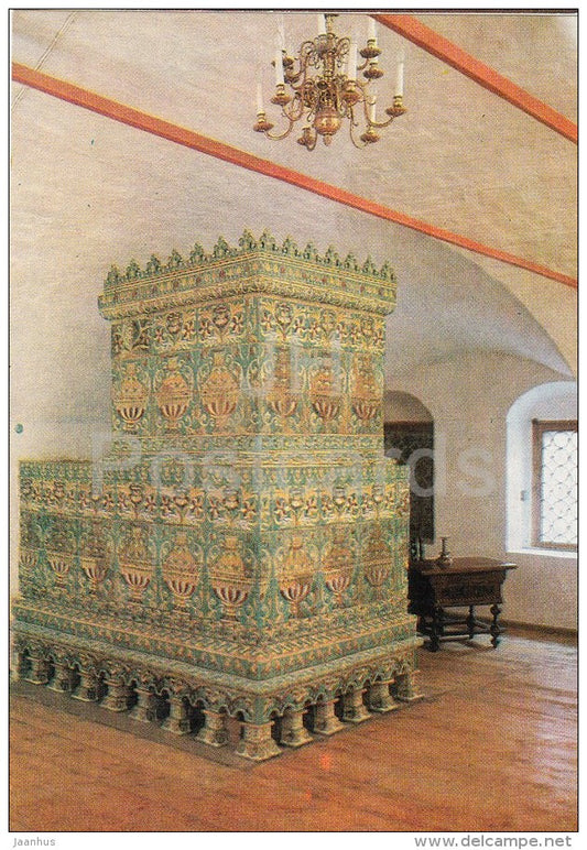 Tiled Stove in the Streletsy´s Guardhouse - The Novodevichy Convent - 1982 - Russia USSR - unused - JH Postcards