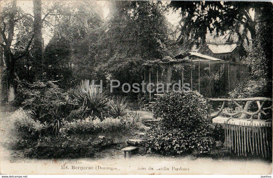 Bergerac - Un Coin du Jardin Perdoux - 554 - old postcard - 1922 - France - used - JH Postcards