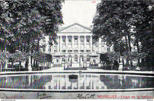 Bruxelles - Brussels - Palais de La Nation - old postcard - 1906 - Belgium - used - JH Postcards