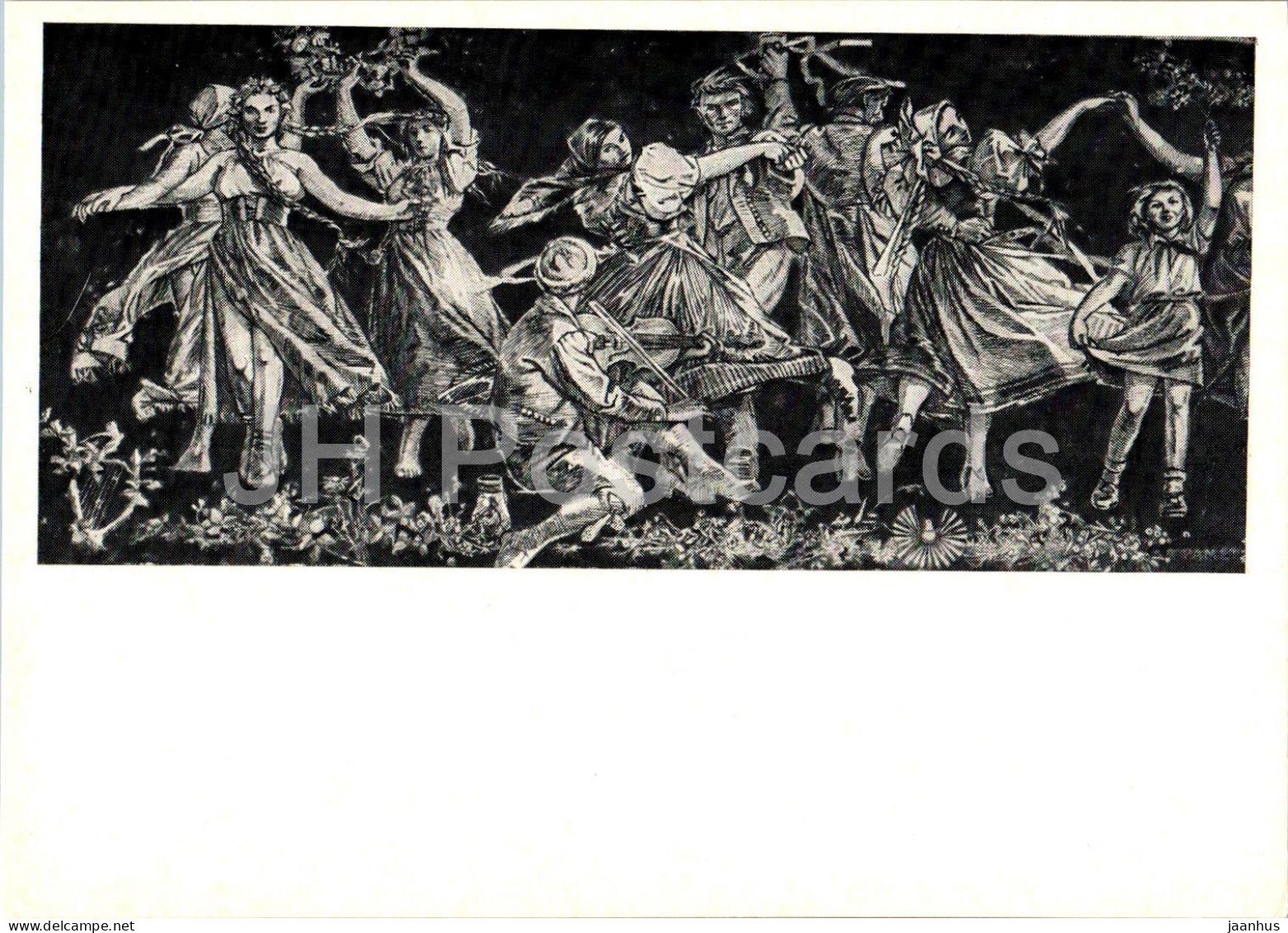 painting by Adolf Zabransky - In memory of liberation 1954-1955 - Czech art - 1977 - Russia USSR - unused - JH Postcards