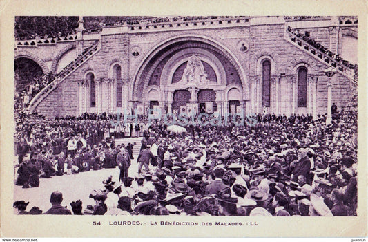 Lourdes - La Benediction des Malades - 54 - old postcard - France - used - JH Postcards