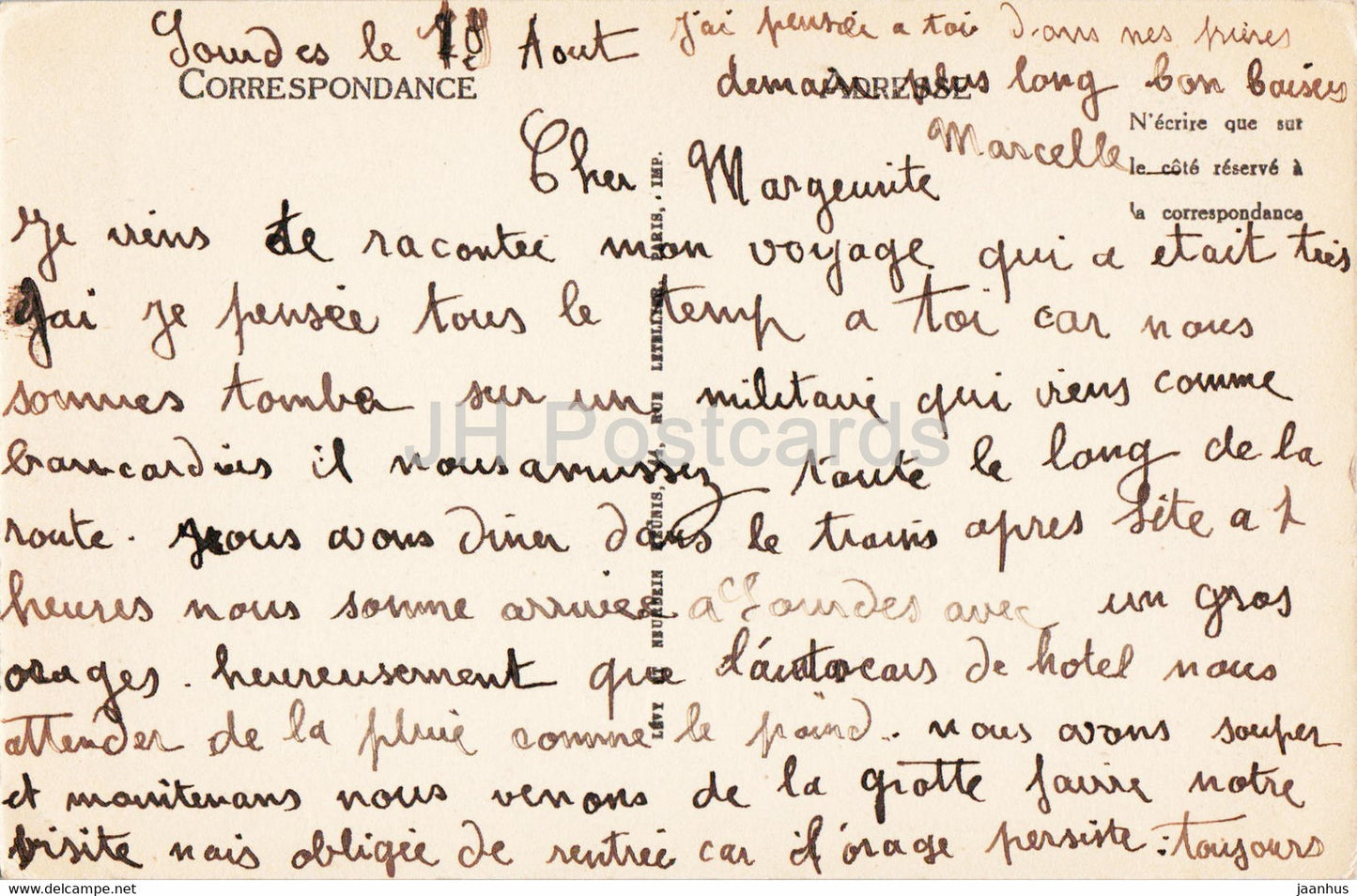 Lourdes - La Benediction des Malades - 54 - alte Postkarte - Frankreich - gebraucht