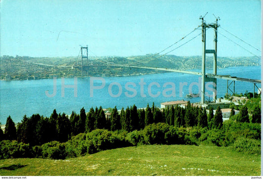 Istanbul - Gusellikleri - Bogaz Koprusu ve Cevre yolunun - Bosphorus bridge - 261 - 1985 - Turkey - used - JH Postcards