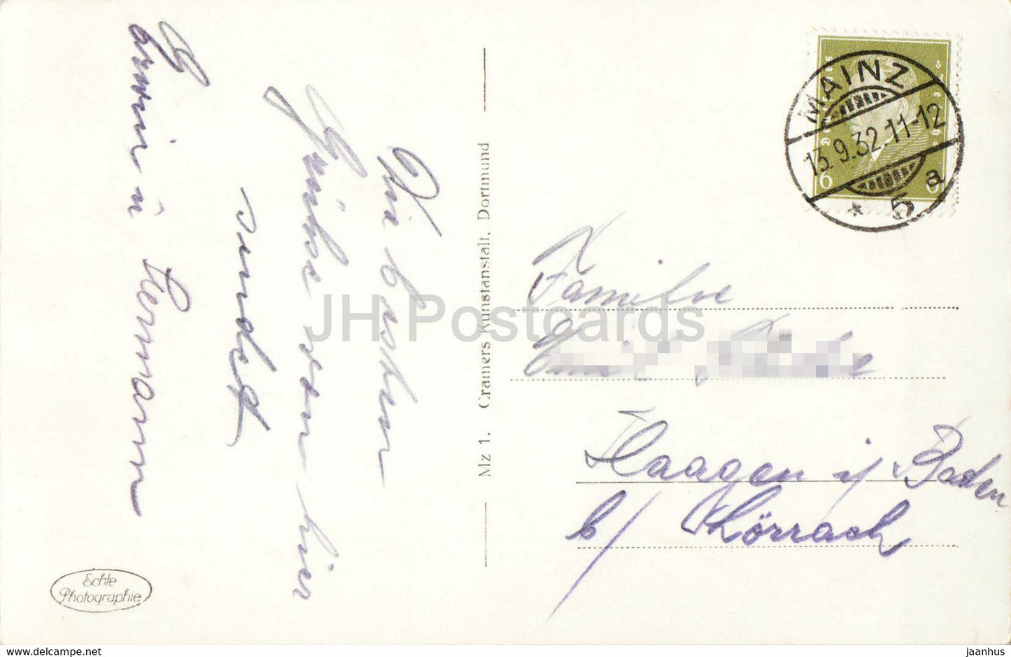 Mainz a Rh - Totalansicht - Schiff - alte Postkarte - 1932 - Deutschland - gebraucht