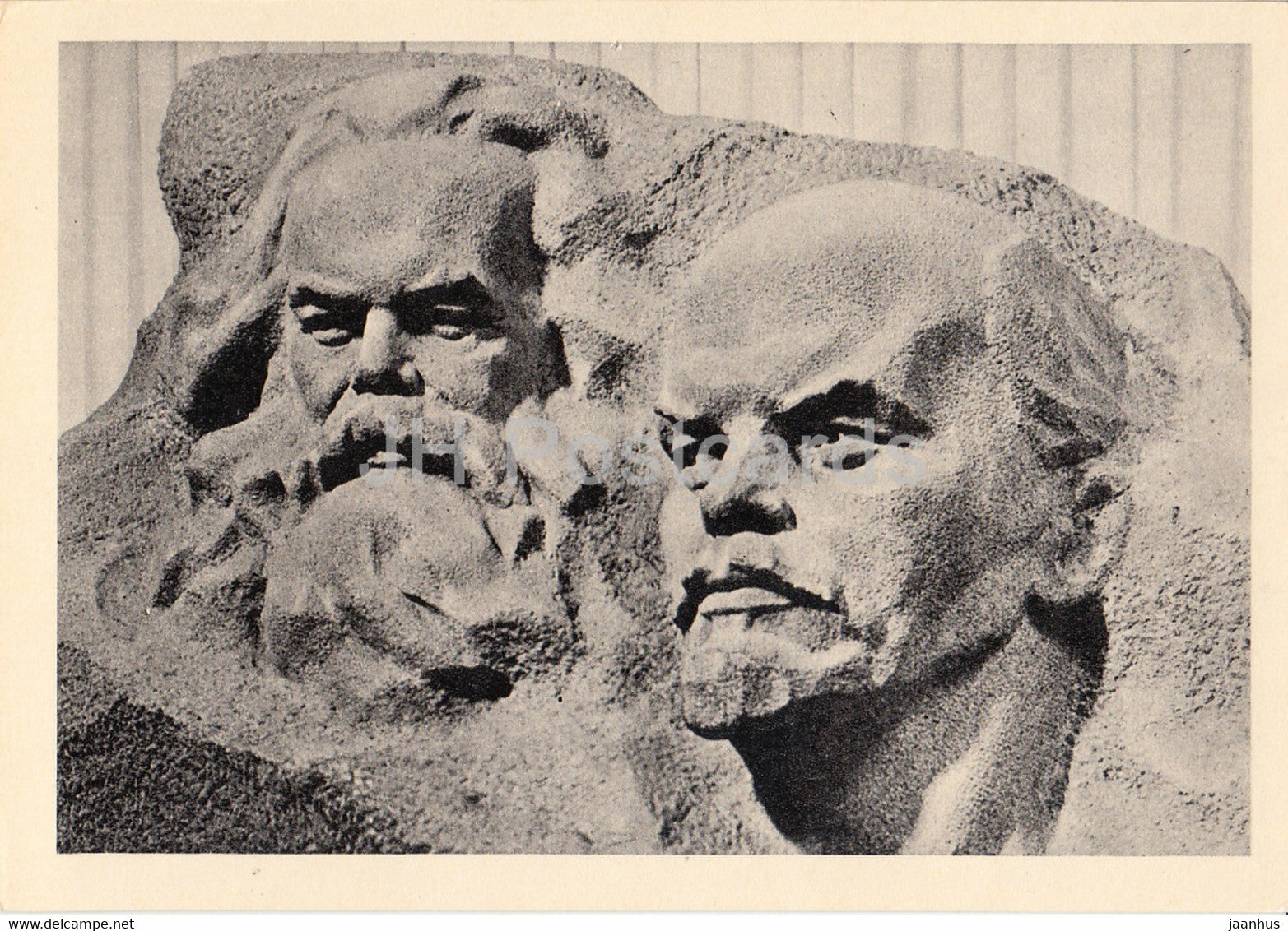 beacons of communism Karl Marx and Lenin - 1967 - Russia USSR - unused - JH Postcards