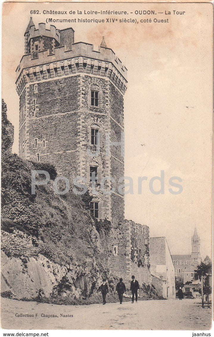 Oudon - La Tour - Cote Ouest - Chateau - 682 - castle - old postcard - France - used