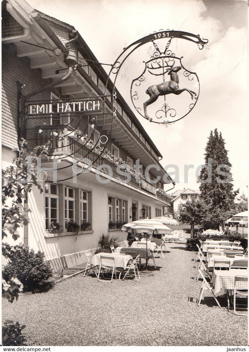 St Margen - Schwarzwald - Hotel und Pension zum Hirschen - Emil Hattich - 1959 - Germany - used - JH Postcards