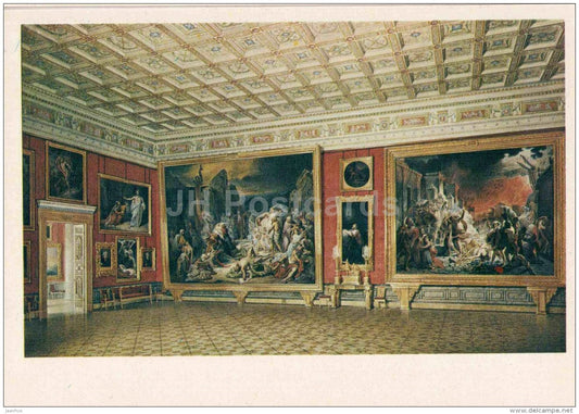 Hall of Russian painting , 1856 - The New Hermitage - St. Petersburg - Leningrad - 1975 - Russia USSR - unused - JH Postcards