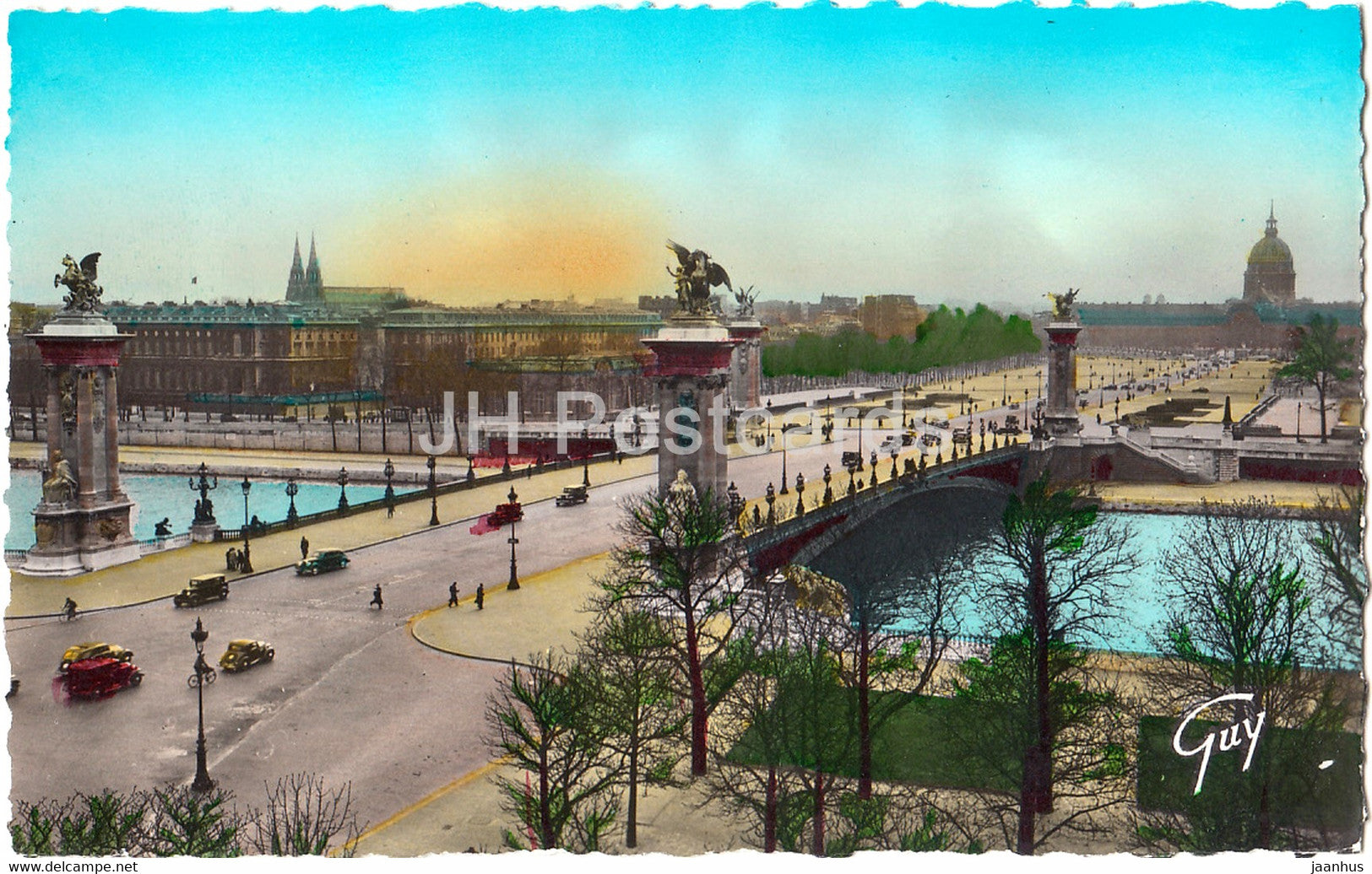 Paris - Le Pont Alexandre III et l'esplanade des Invalides - old postcard - France - unused - JH Postcards