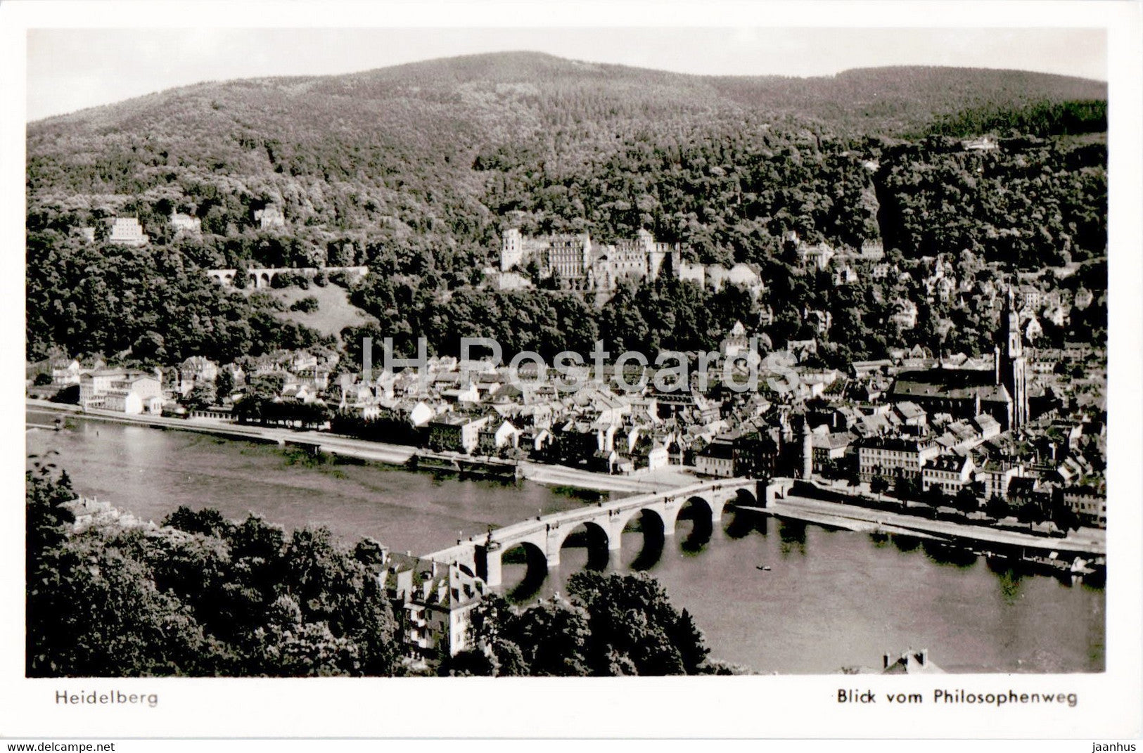 Heidelberg - Blick vom Philosophenweg - old postcard - Germany - unused - JH Postcards