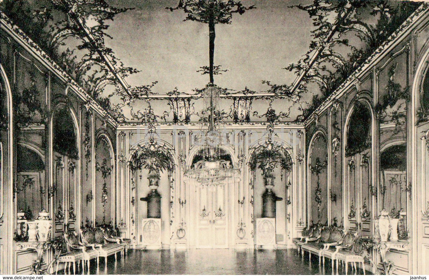 Tanzsaal i Schloss Wilhelmstal - castle - old postcard - Germany - unused - JH Postcards