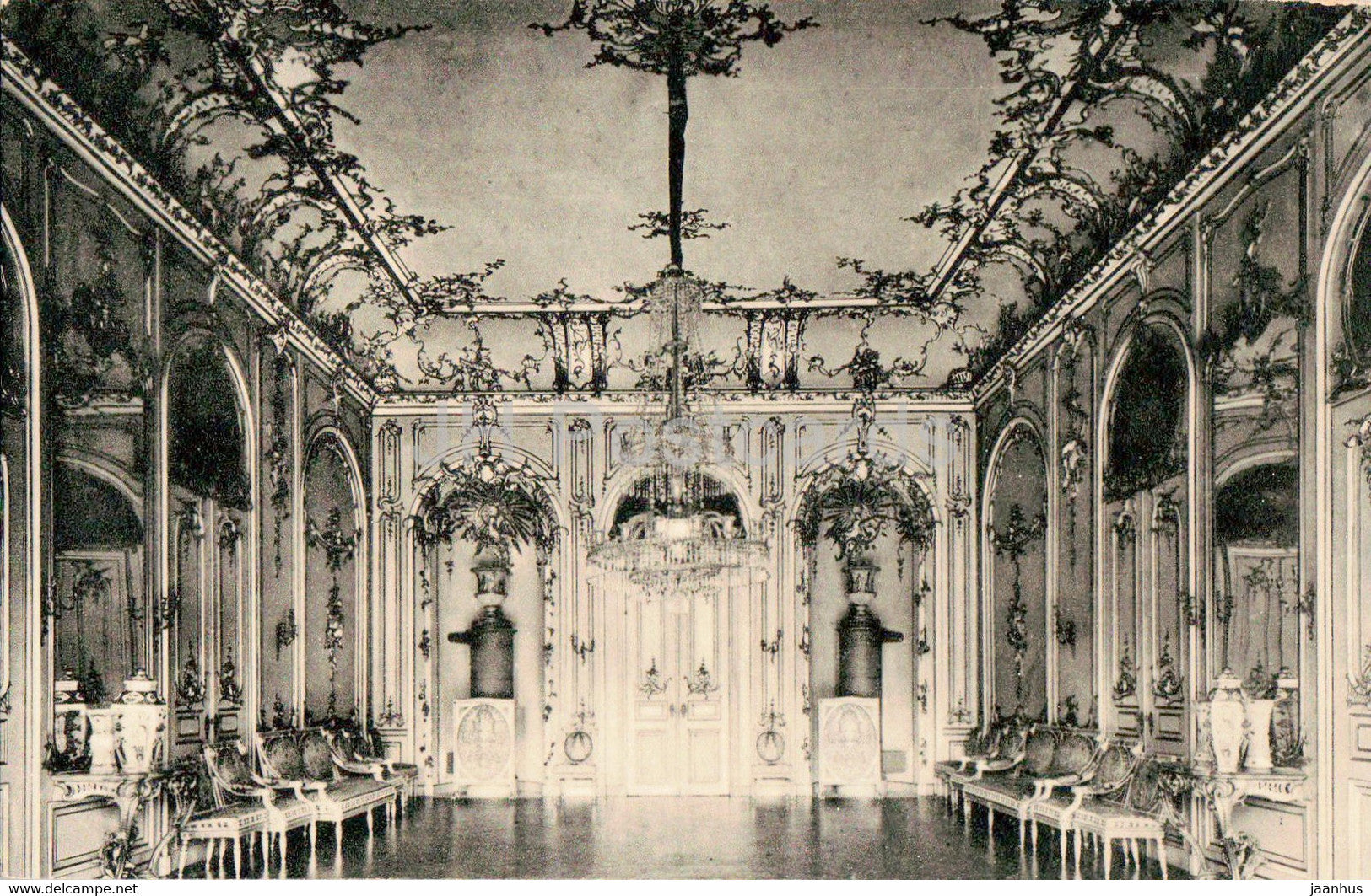 Tanzsaal i Schloss Wilhelmstal - castle - old postcard - Germany - unused - JH Postcards