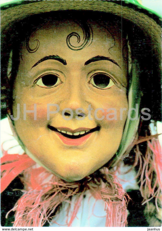 Werdenfelser Maschkera - Klaus Puntschuh - mask - German art - 2003 - Germany - used - JH Postcards