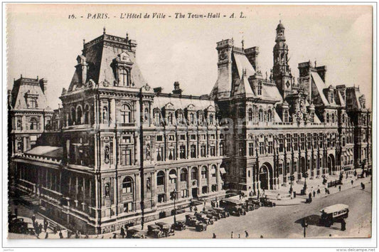 L´Hotel de Ville - The Town Hall - 16 - Paris - France - unused - JH Postcards