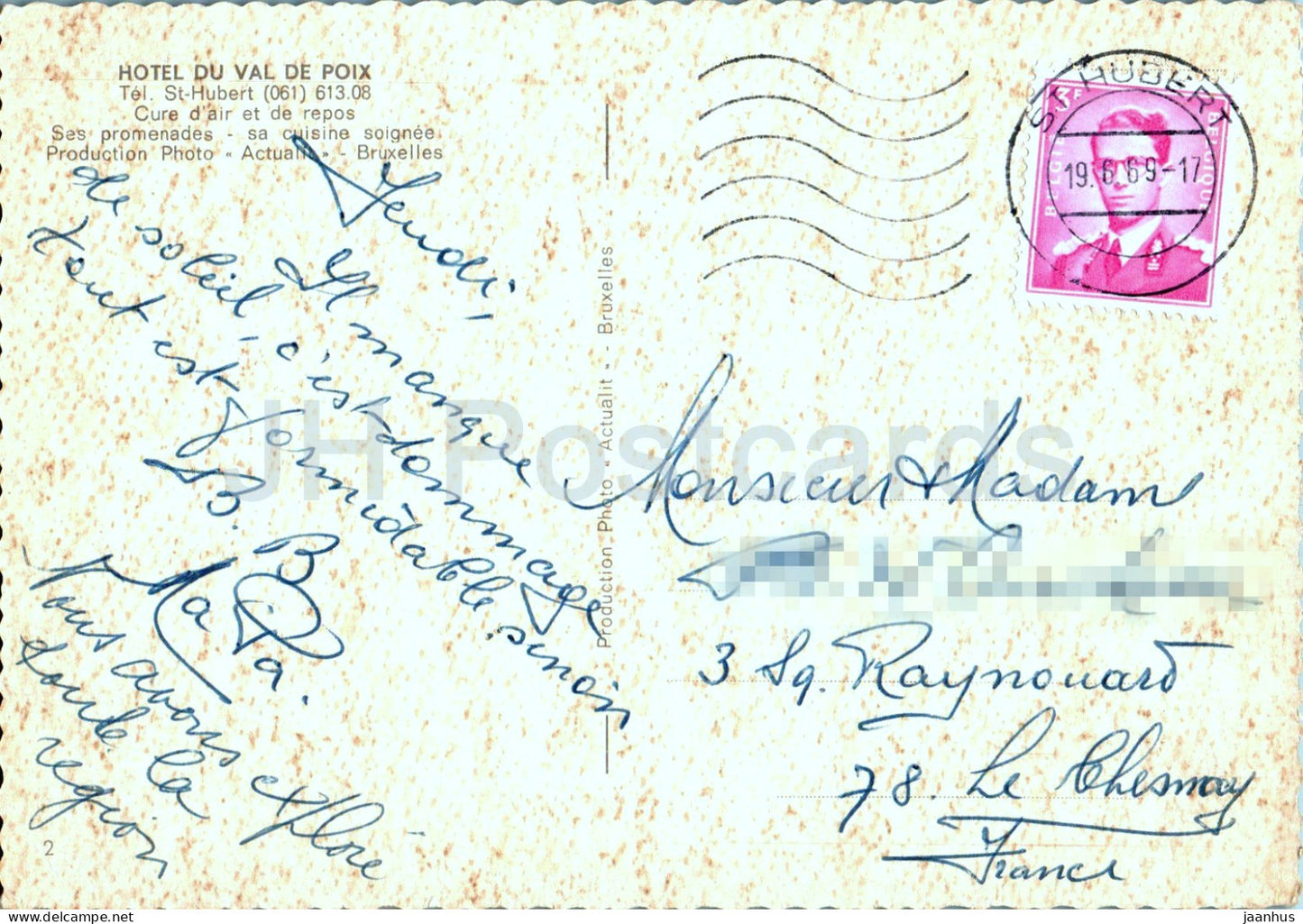 Hôtel du Val de Poix - 2 - 1969 - Belgique - occasion 