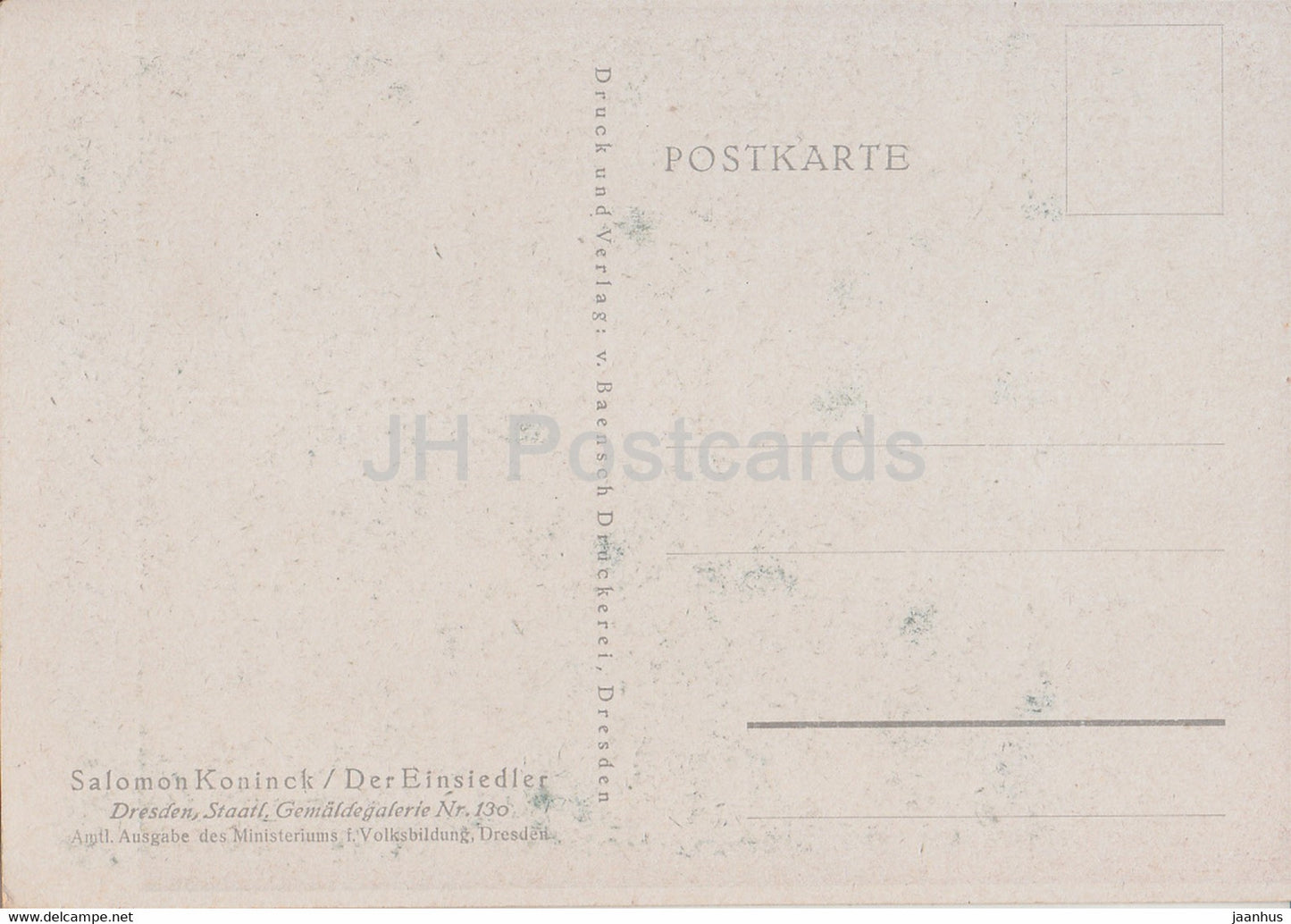 peinture de Salomon Koninck - Der Einsiedler - 130 - Art néerlandais - Allemagne - inutilisé