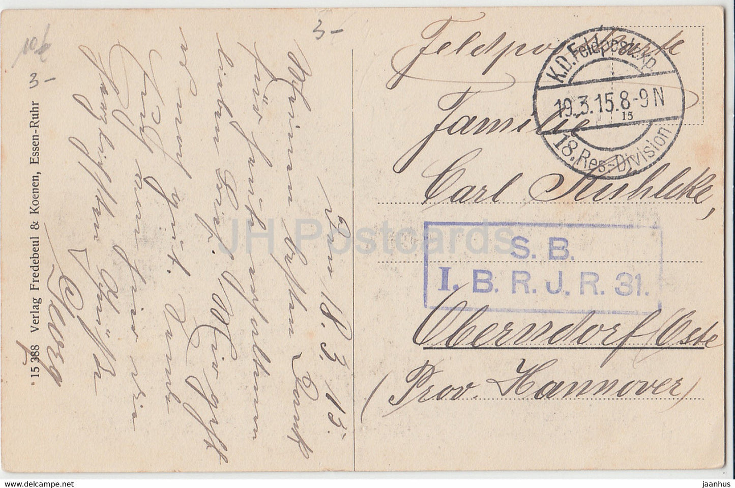 Noyon - Cathédrale - Abside - 18 Res Division - Feldpost - carte postale ancienne - 1915 - France - utilisé
