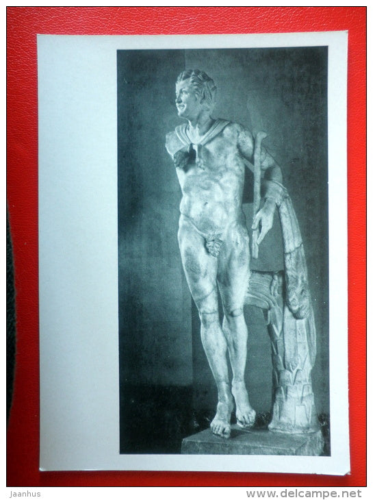 Dancing Satyr , roman copy - Ancient Greece - Antique sculpture in the Hermitage - 1964 - Russia USSR - unused - JH Postcards
