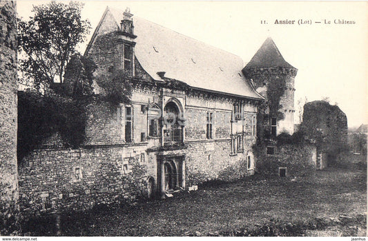 Assier - Le Chateau - castle - 11 - old postcard - France - unused - JH Postcards