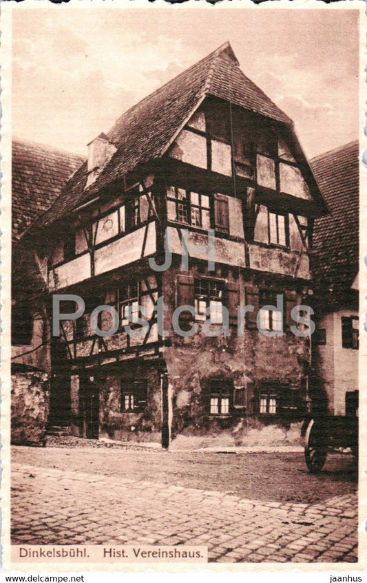 Dinkelsbuhl - Hist Vereinshaus - old postcard - Germany - unused - JH Postcards