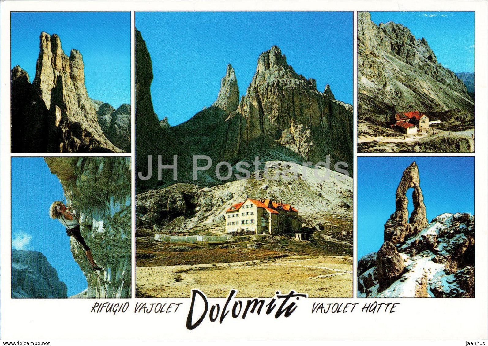 Dolomiti - Gruppo del Catinaccio - Rif Vajolet - Vajolet Hutte - Rosengartengruppe - 2002 - Italy - used - JH Postcards