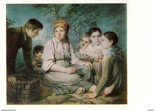 painting by A. Venetsianov - Paring Beet - Russian art - 1966 - Russia USSR - unused - JH Postcards