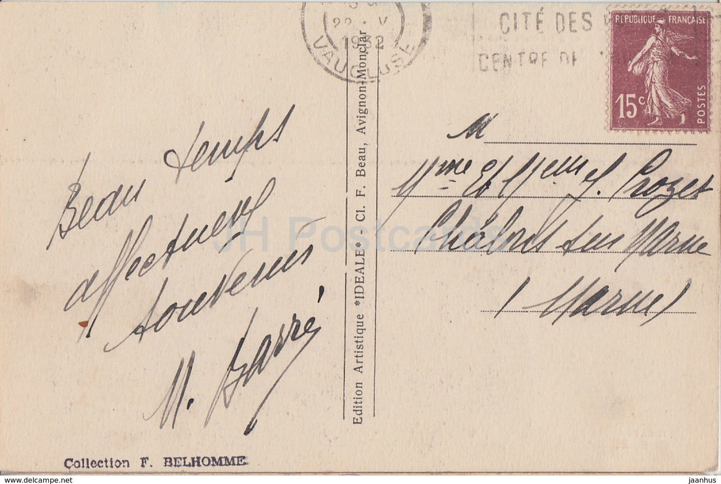 Le Pont du Gard – Côte Nord – Site Pittoresque – Brücke – alte Postkarte – 1932 – Frankreich – gebraucht