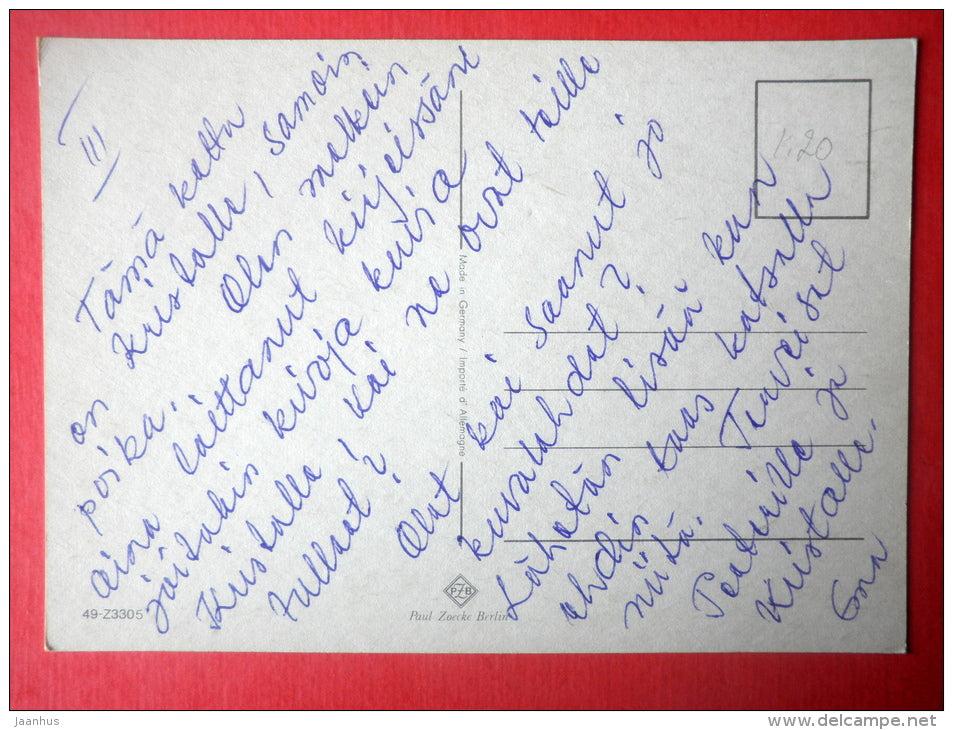 illustration by Finlay - fox - 49-Z3305 - Germany - circulated in Finland - JH Postcards