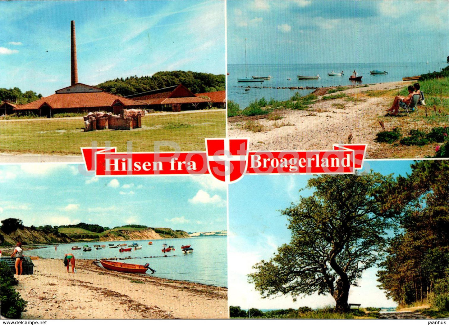 Hilsen fra Broagerland - multiview - 1129/95 - Denmark - used - JH Postcards