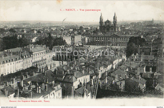 Nancy - Vue Panoramique - 6 - old postcard - France - unused - JH Postcards
