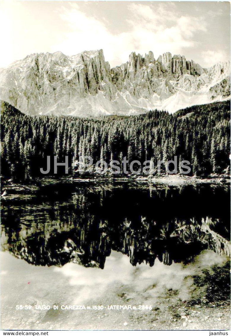 Lago di Carezza - Latemar - Karersee mit Latemar - 55-59 - Italy - unused - JH Postcards