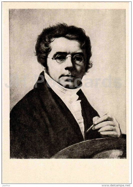 Portrait of A. Venetsianov - Portraits of Russian Artist - Russian art - 1960 - Russia USSR - unused - JH Postcards