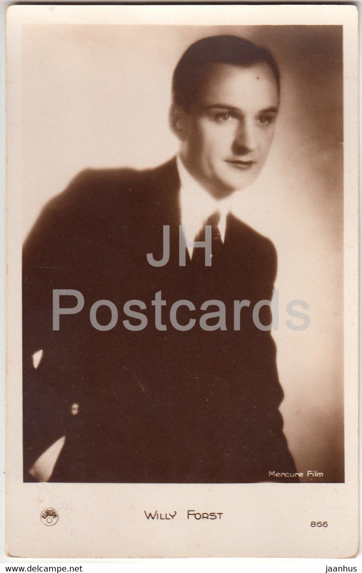 Austrian actor Willi (Willy) Frost - Film - Movie - 866 - France - old postcard - unused - JH Postcards