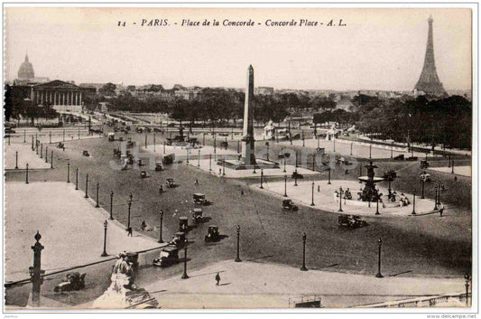 Place de la Concorde - Concorde Place - 14 - Paris - France - unused - JH Postcards