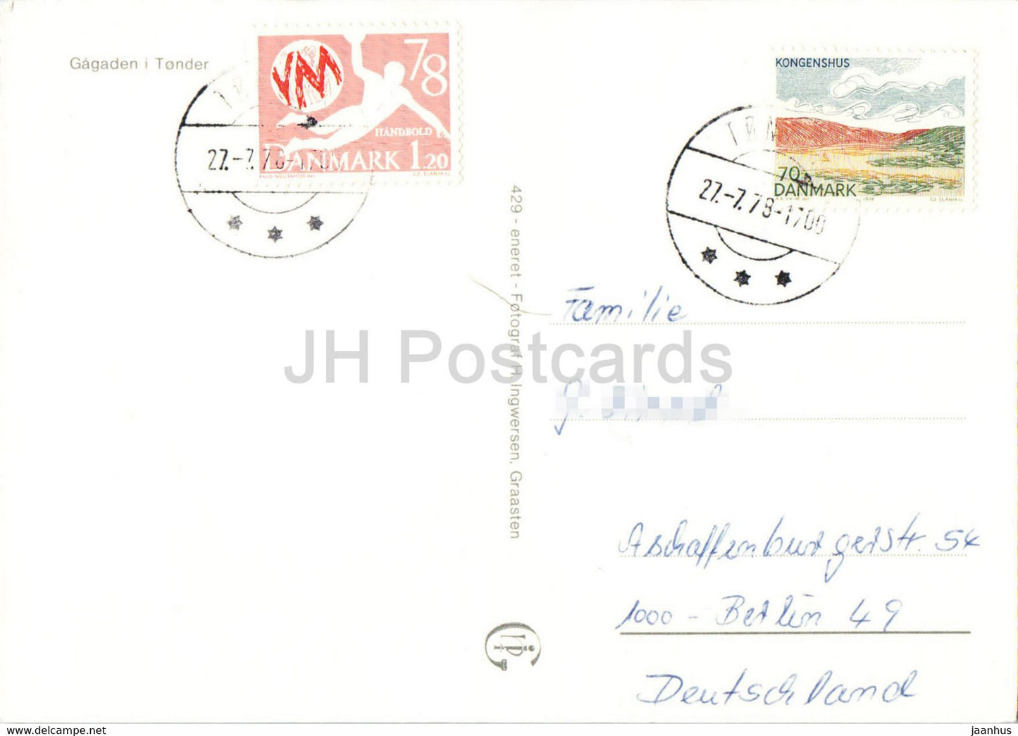 Gagaden i Tonder – Die Straßen in Tonder – 1978 – Dänemark – gebraucht